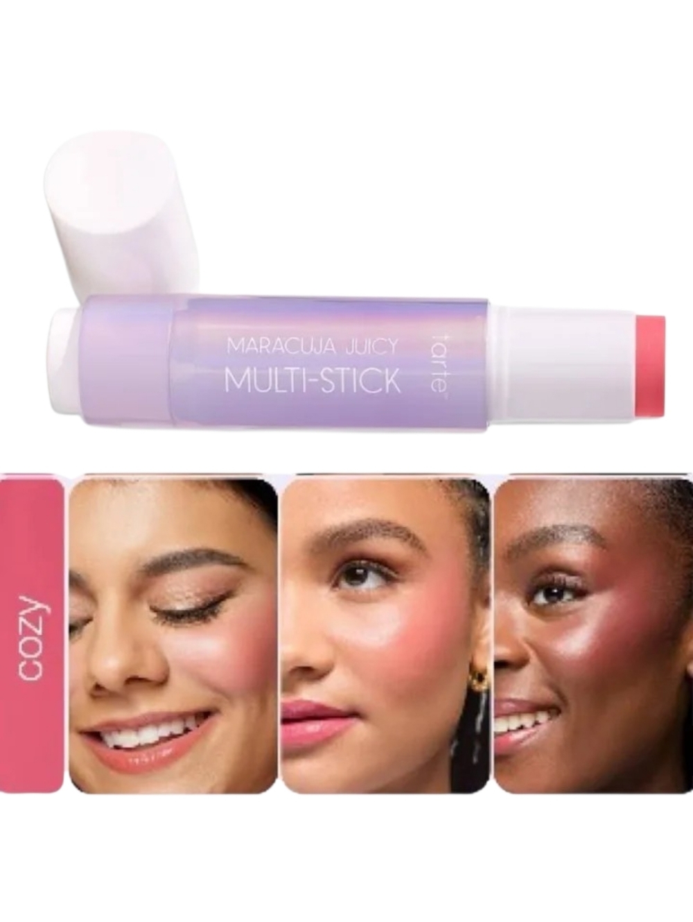 NWOB Tarte Maracuja Juicy MultiStick Cream Blush Stick Lip Cheek Tint Cozy 4.25g